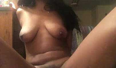 Lonely ebony fingering her yummy holes