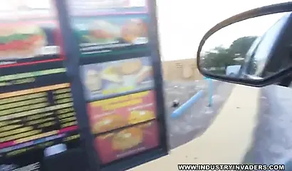 Sexy ebony fast food worker gets dicked by unhappy costumer