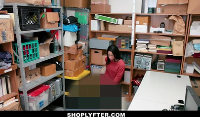 Ebony shoplifter gets stripped and fucked