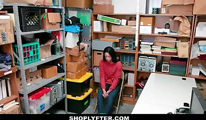 Ebony shoplifter gets stripped and fucked