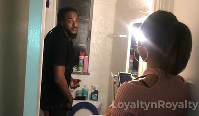 Slender ebony parole officer gets dominated and fucked