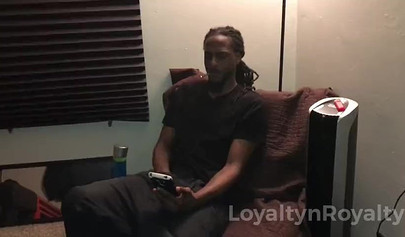 Slender ebony parole officer gets dominated and fucked