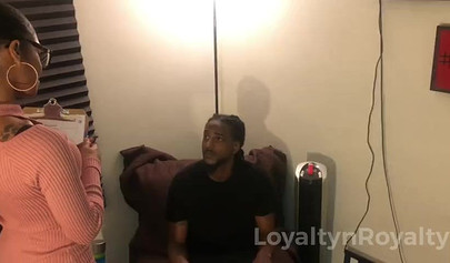 Slender ebony parole officer gets dominated and fucked