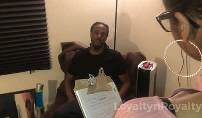 Slender ebony parole officer gets dominated and fucked