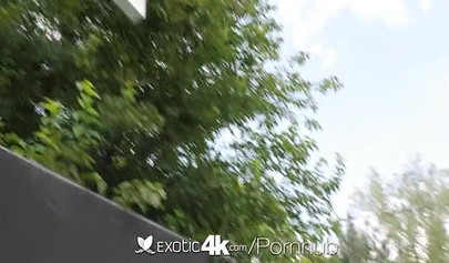 Naturally busty ebony Jenna Foxx gets her muff eaten out and banged