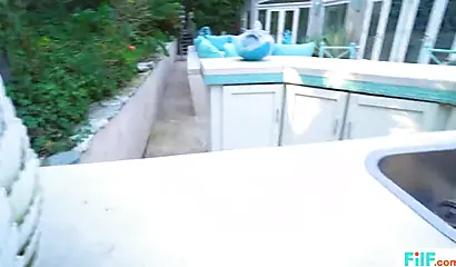 Delicious ebony Cecilia Lion sucks and rides her stepdad's fat dick