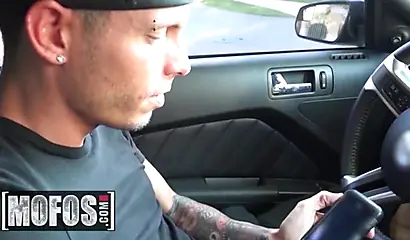 Sexy ebony babes fucking in a poolside threesome