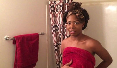 Black housewife deepthroats & screws a black meat pole