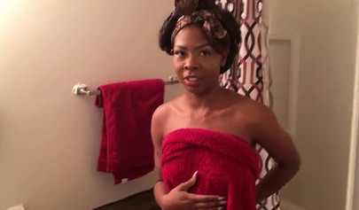 Black housewife deepthroats & screws a black meat pole