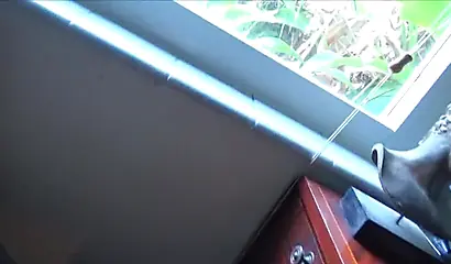 Braless big boobed ebony Kandie Monae gives an IR BJ and fucks in POV