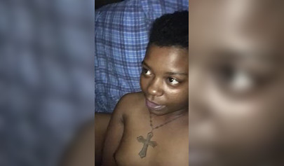 Ebony sugar babe licking a black clitoris up close