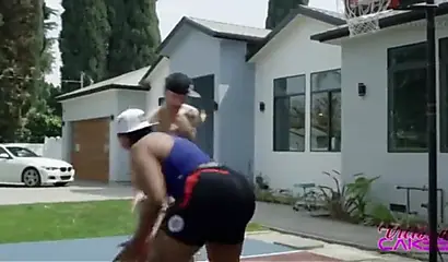 Big boobed baller Victoria Cakes gets her asshole stretched out by a white boner