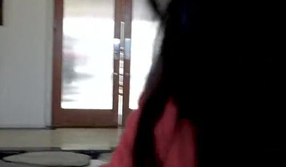 Two ebony stepsisters share a white boner in an IR threesome