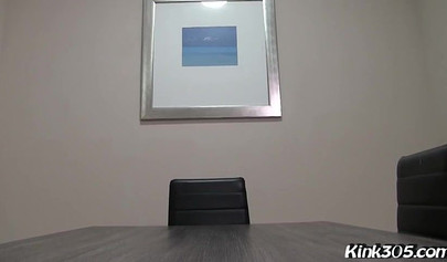 Businesswoman Maserati unbuttons her shirt and shows her monster tits