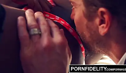 Ebony in red panties Ana Foxxx takes a cumload in her pussy during an intense fuck