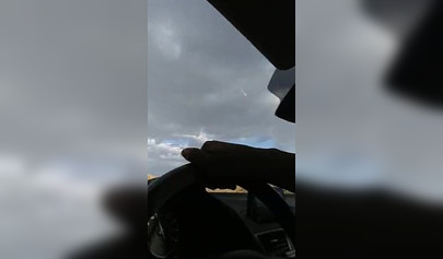 African babe blows me off during a road trip