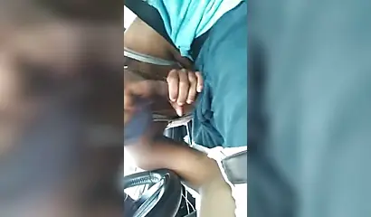 African babe blows me off during a road trip