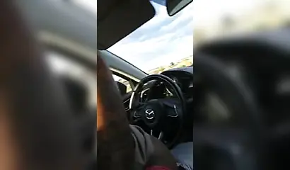 African babe blows me off during a road trip