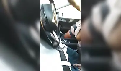African babe blows me off during a road trip
