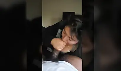 Fat Latina sucking and riding a large black dick
