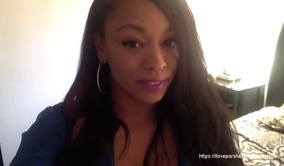 Glamorous ebony giving me a birthday blowjob