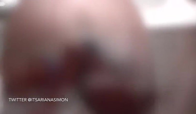 Blue-haired ebony gets boned in the bathroom