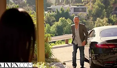 Sinful ebony beauty Nia Nacci gets banged by her dad's friend