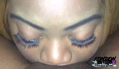 Blonde ebony licking my big clit