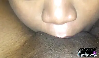 Blonde ebony licking my big clit