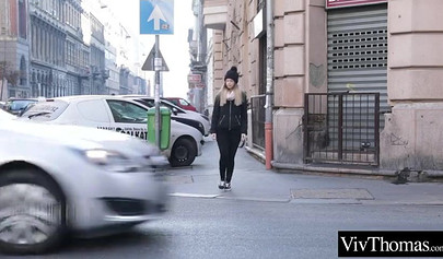 Ebony Luna Corazon strips and fucks busty lesbian Stella Cox