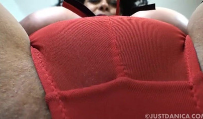 Sexy ebony MILF Danica Collins shows her huge tits & touches herself