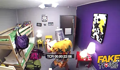 Busty ebony roommates Claudia Bavel & Lola Marie get fucked in a hostel threesome