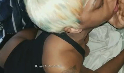 Blonde ebony Monica Rose gets her pierced cunt and asshole drilled