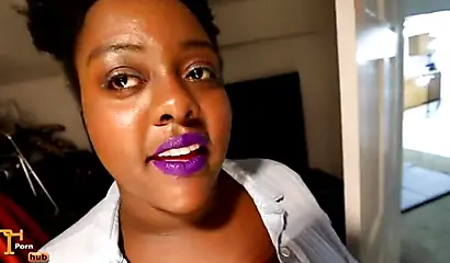 Chubby ebony mom Jade Jordan gives a hot BJ and gets boned doggystyle