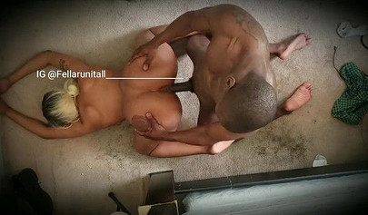 Blonde ebony with a killer booty fucked from behind