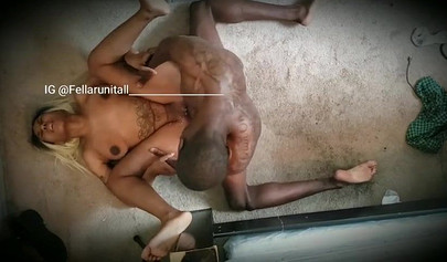 Blonde ebony with a killer booty fucked from behind