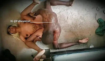 Blonde ebony with a killer booty fucked from behind