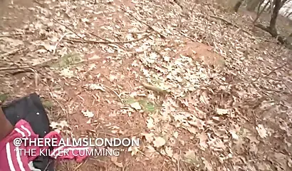 Curvaceous ebony shows her cock sucking & fucking skills in public