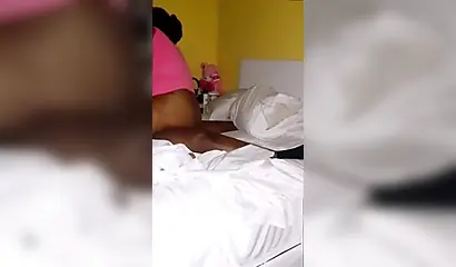Ebony lesbians reach orgasms as the fuck on the bed