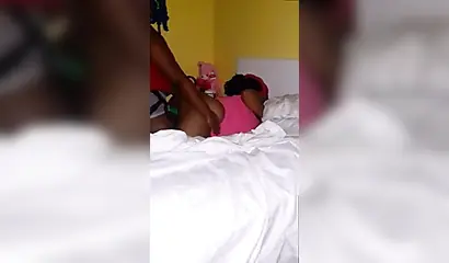 Ebony lesbians reach orgasms as the fuck on the bed
