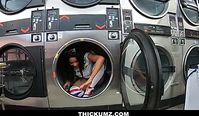 Big assed ebony teen Jenna J Foxx blows and fucks a dick in public