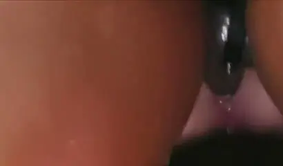 Busty black domina Kitten pegging her white slave