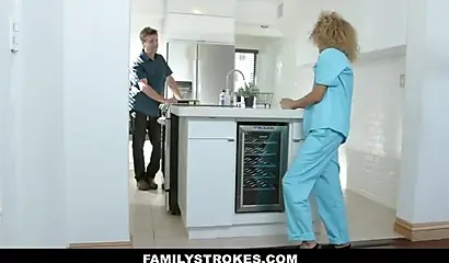 Barely legal ebony Xianna Hill gets seduced and boned by her stepbro