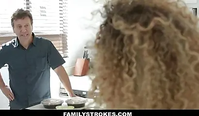 Barely legal ebony Xianna Hill gets seduced and boned by her stepbro