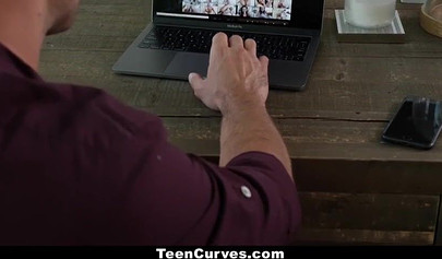 Inked ebony teen Sarah Banks gets her pussy banged deeply