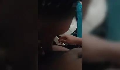 Lusty ebony enjoys quickie with a nice cumload