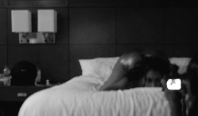 Amateur ebony gets spit roasted & creampied in a threesome