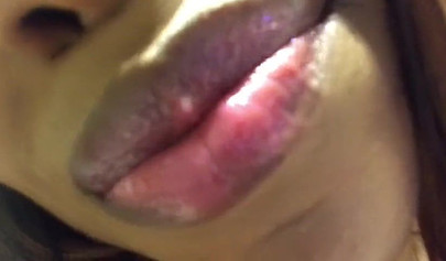 Sexy ebony wife toying her hairy snatch