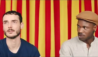 Black dude fucks a Caucasian couple in an IR threesome