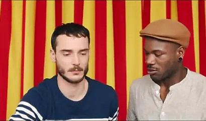 Black dude fucks a Caucasian couple in an IR threesome